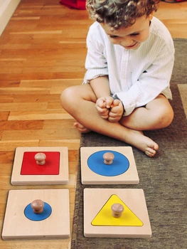 Dječje drvene igračke-slagalice | puzzle 2 u 1 Jumbo Peg | Obrazovne igre za dječake i djevojčice, улучшающая lik - Slika 2  